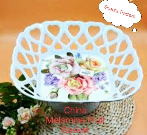 12 Inch Melamine Fruit Basket. Details: Size: 12" x 6" Material: High quality melamine Made in China