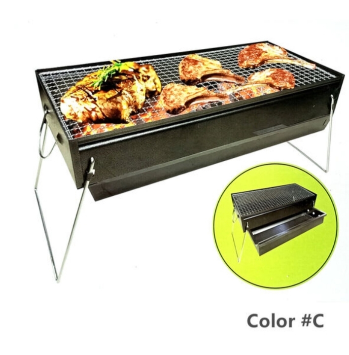 Foldable Portable BBQ Charcoal Grill BBQ Barbecue Camping Hibachi Picnic 58x24cm